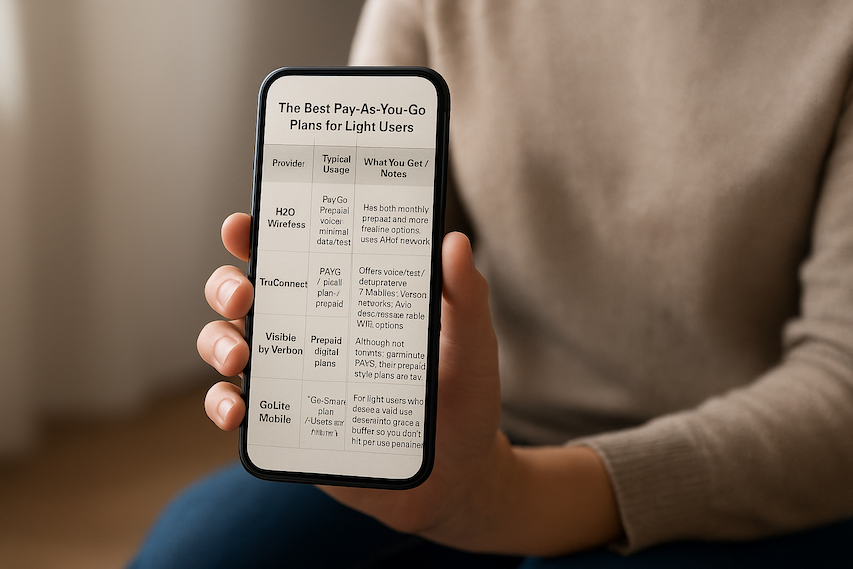 The Best Pay-As-You-Go Plans for Light Users