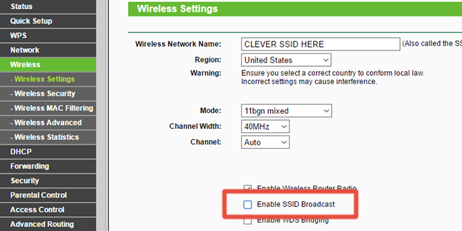 router security, wireless name, wireless security