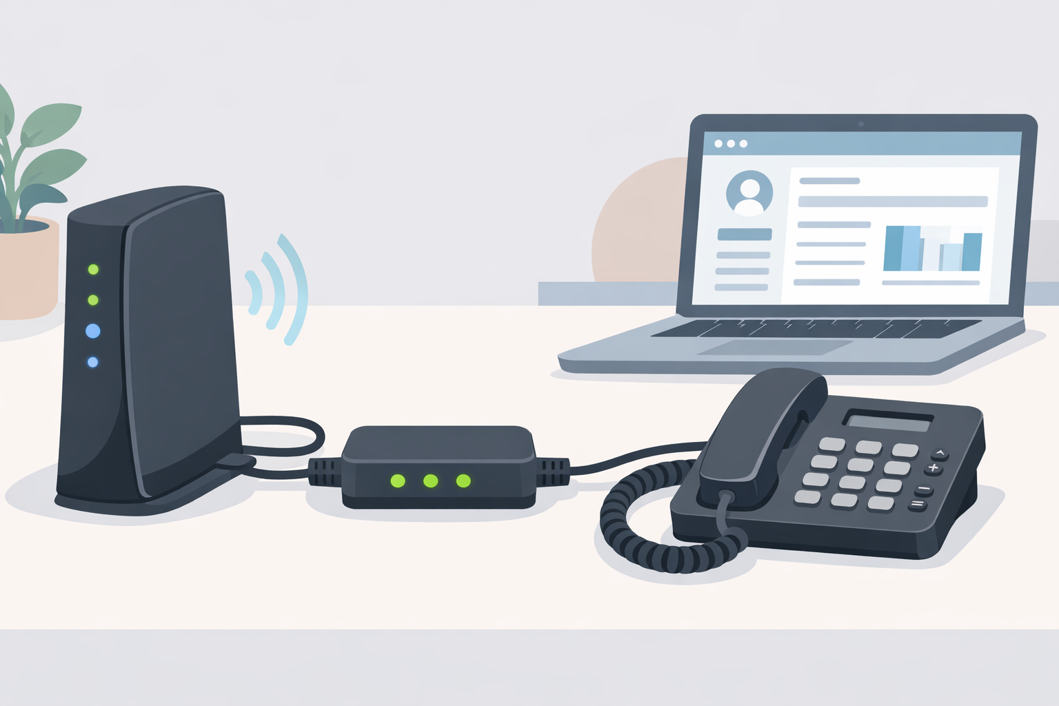 Connect Your Home Phone to Viasat Voice