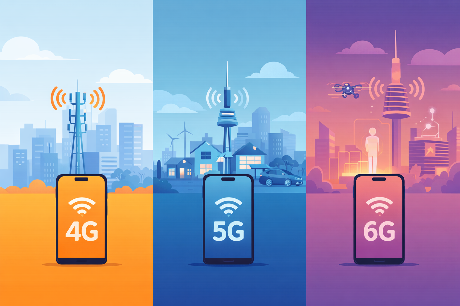 What Is the Difference Between 4G, 5G, and 6G?