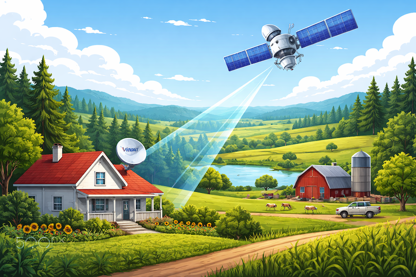 Get Reliable Rural Satellite Internet with Viasat